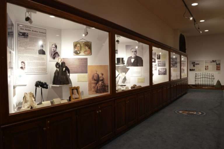 Artifact Display Cases at The McKinley Gallery McKinley Library & Museum