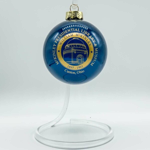 McKinley Presidential Library Ornament Blue