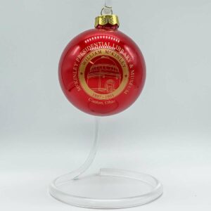 McKinley Presidential Library Ornament Red